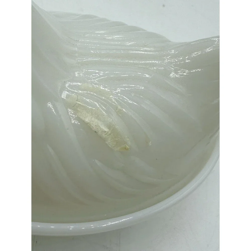 4” Hen On Nest Chicken Opaque White Milk Glass Covered Dish Unmarked No Stamp